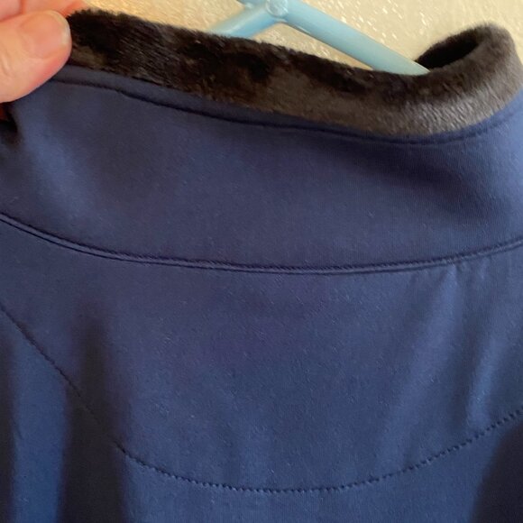 ROMFH Aachen Mock Zip Long Sleeve Shirt Dark Navy — Women’s XL — NWT - Picture 6 of 13